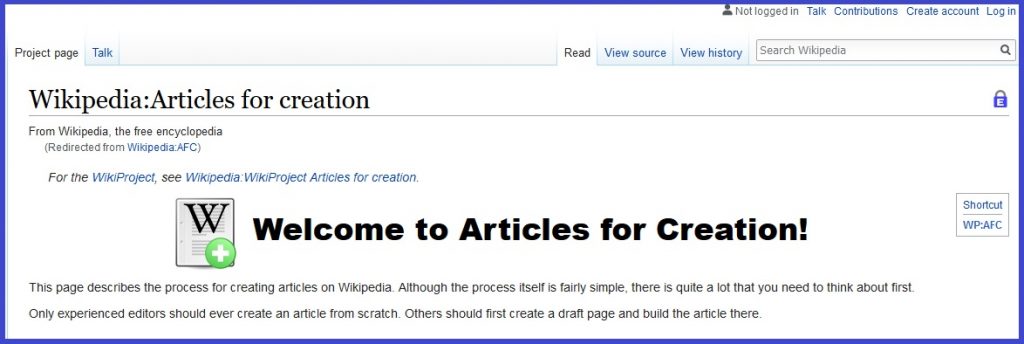 wikipedia biography creation